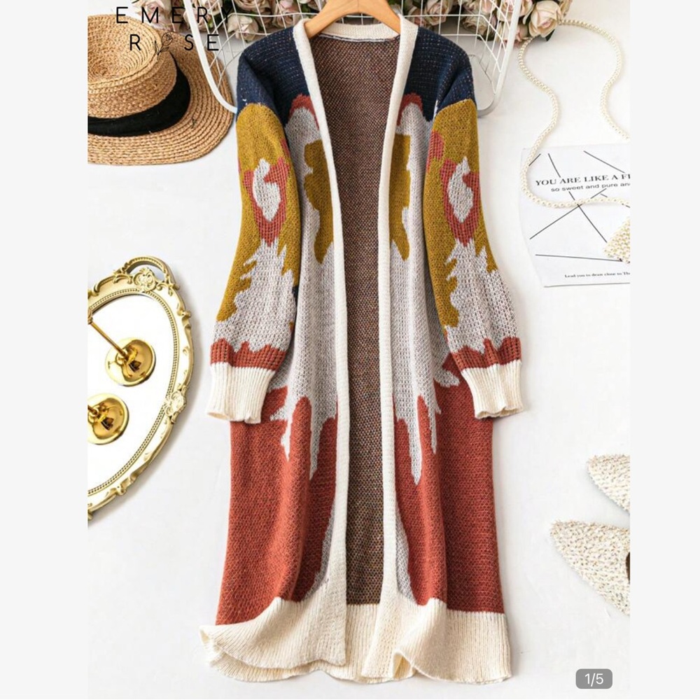 NWOT Emery Rose Multicolor Duster